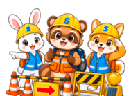 SCCの安全キャラクター3人